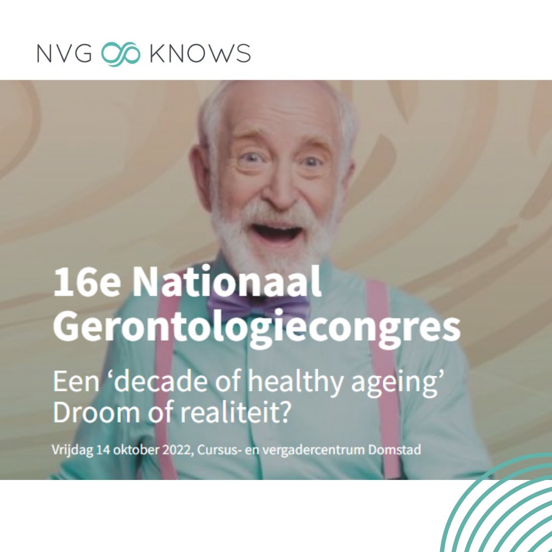 Programma 16e Nationaal Gerontologiecongres bekend! 
Het programma bestaat uit een verscheidenheid aan plenaire sprekers, symposia, workshops, mondelinge- en poster presentaties. Het gehele programma kunt u hier vinden: hubs.li/Q01gDcwY0
#gerontologie #nvgknows
