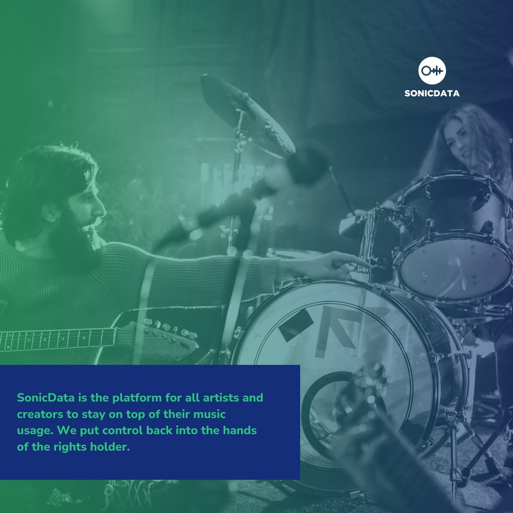 Sonic__Data's tweet image. Artists, songwriters, rights holders. UNITE. 

Our mission is to make sound intelligent and enable you to protect your craft and track its usage. 

See our profile and follow the link to our website to learn more!

#SonicData #musicindustry #rightsholder #getplayed #getpaid