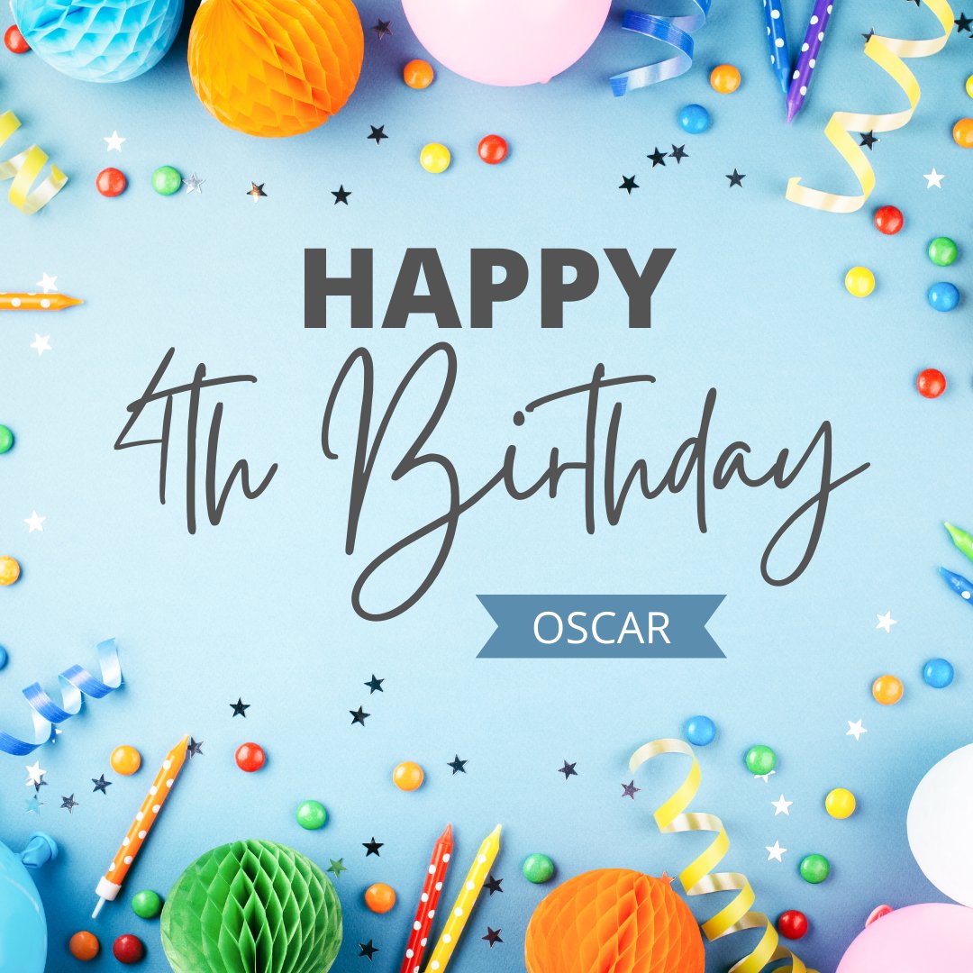 Wishing Oscar a very happy 4th birthday today. We hope you have a lovely day celebrating.

#birthday #celebrate #4today