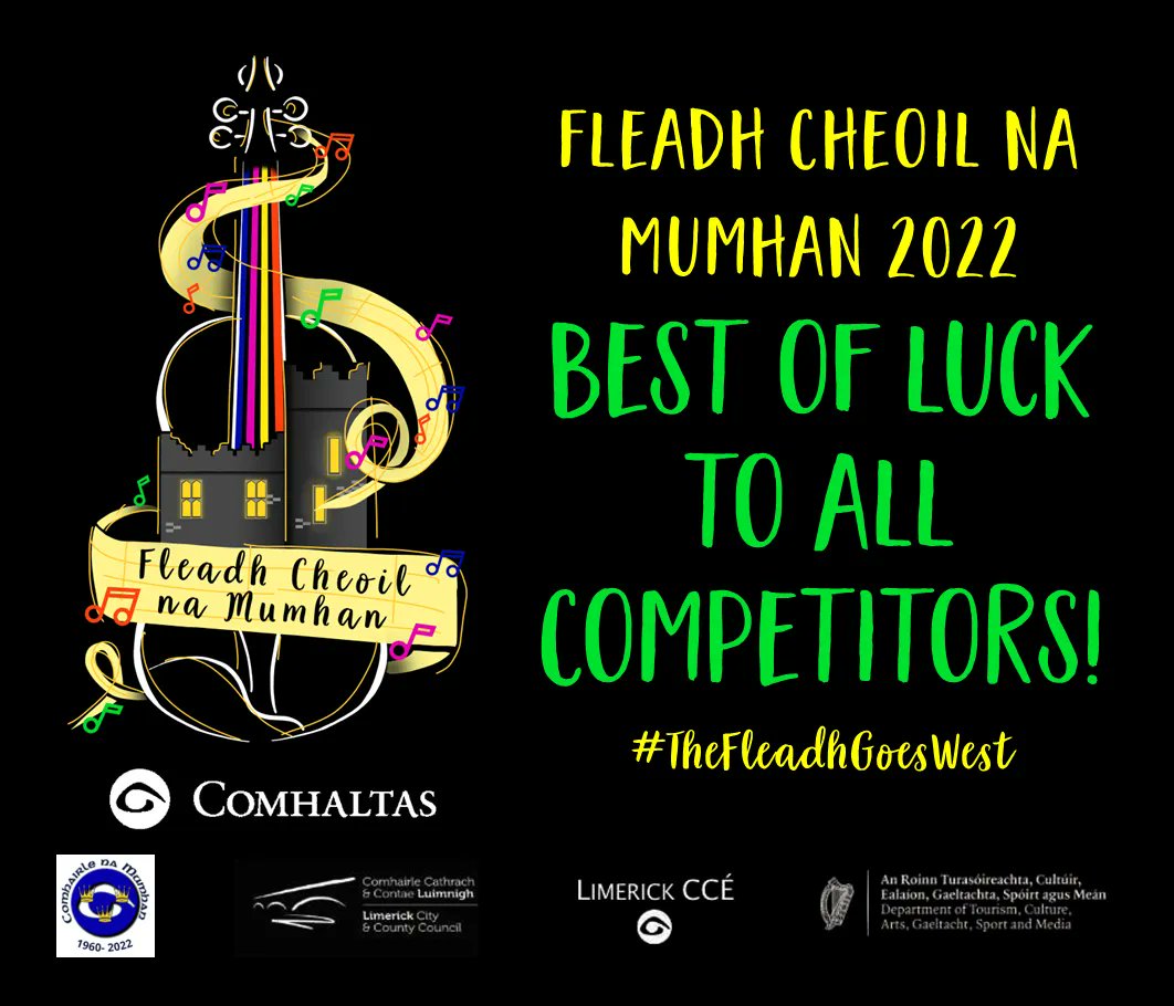 Today we welcome musicians, singers &amp; Gaeilgeoirí alike with competitions starting in Desmond College &amp; Gaelscoil Ó Doghair from 10am!!
#TheFleadhGoesWest