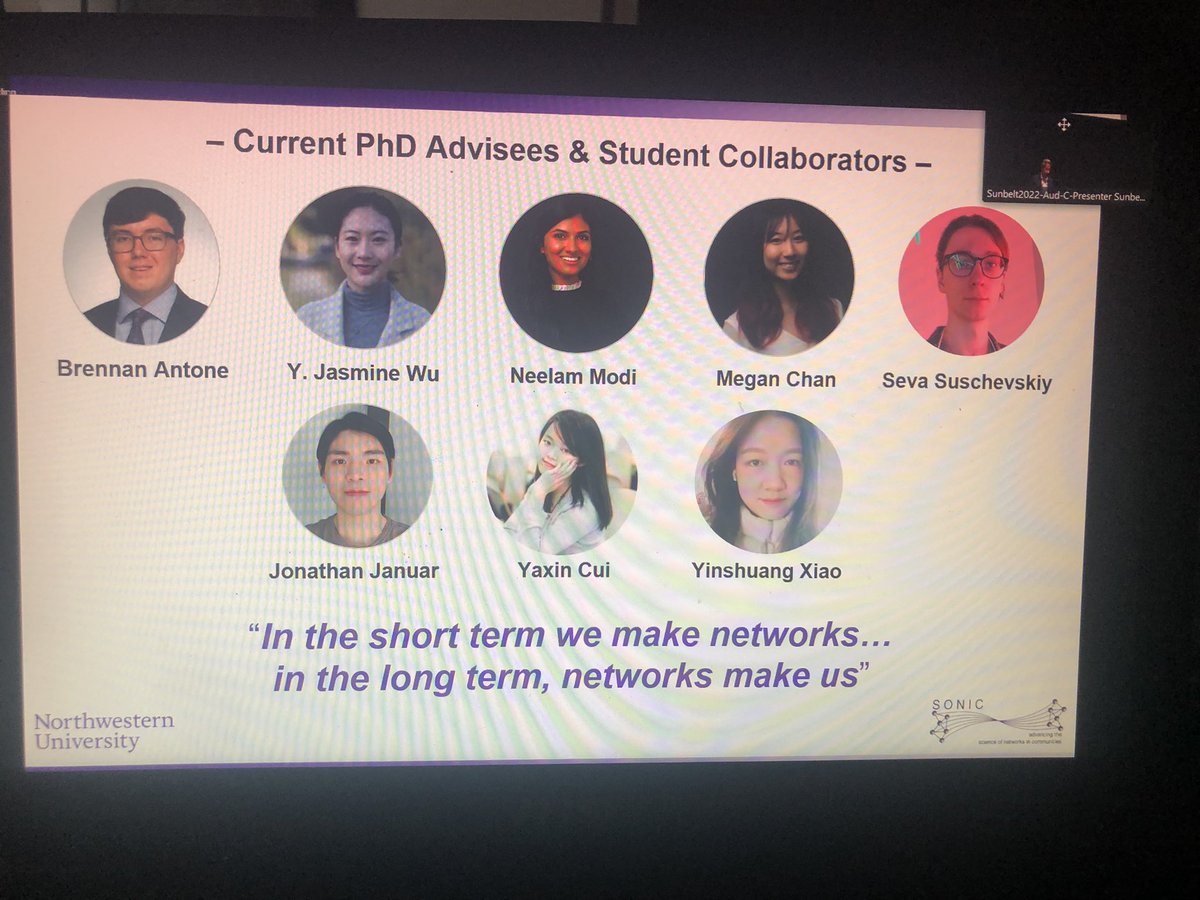 RLC_SNA's tweet photo. To quote #Sunbelt2022 #simmelaward winner #noshir “in the short term we make networks … in the long term, networks make us” 
So true 🙌 https://t.co/6SVA40lqrD