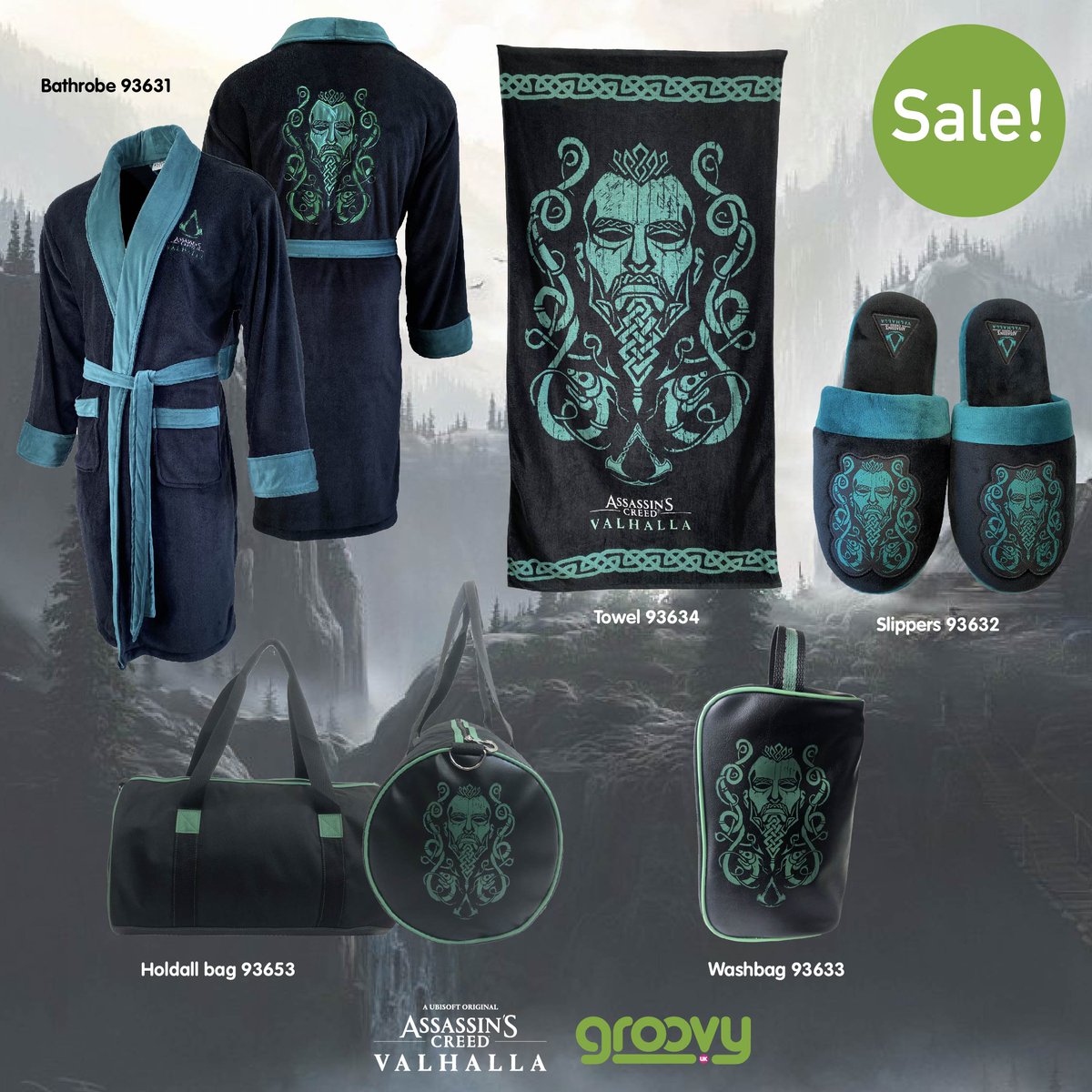 Groovyuk's tweet photo. Don't miss out on this legendary sale. Catch our Valhalla products at some amazing prices, while stocks last.

#AssassinsCreed #Valhalla #Eivor #Gaming #sale #Groovyuk #Licensing #Officialmerchandise https://t.co/C8POiQVO8L