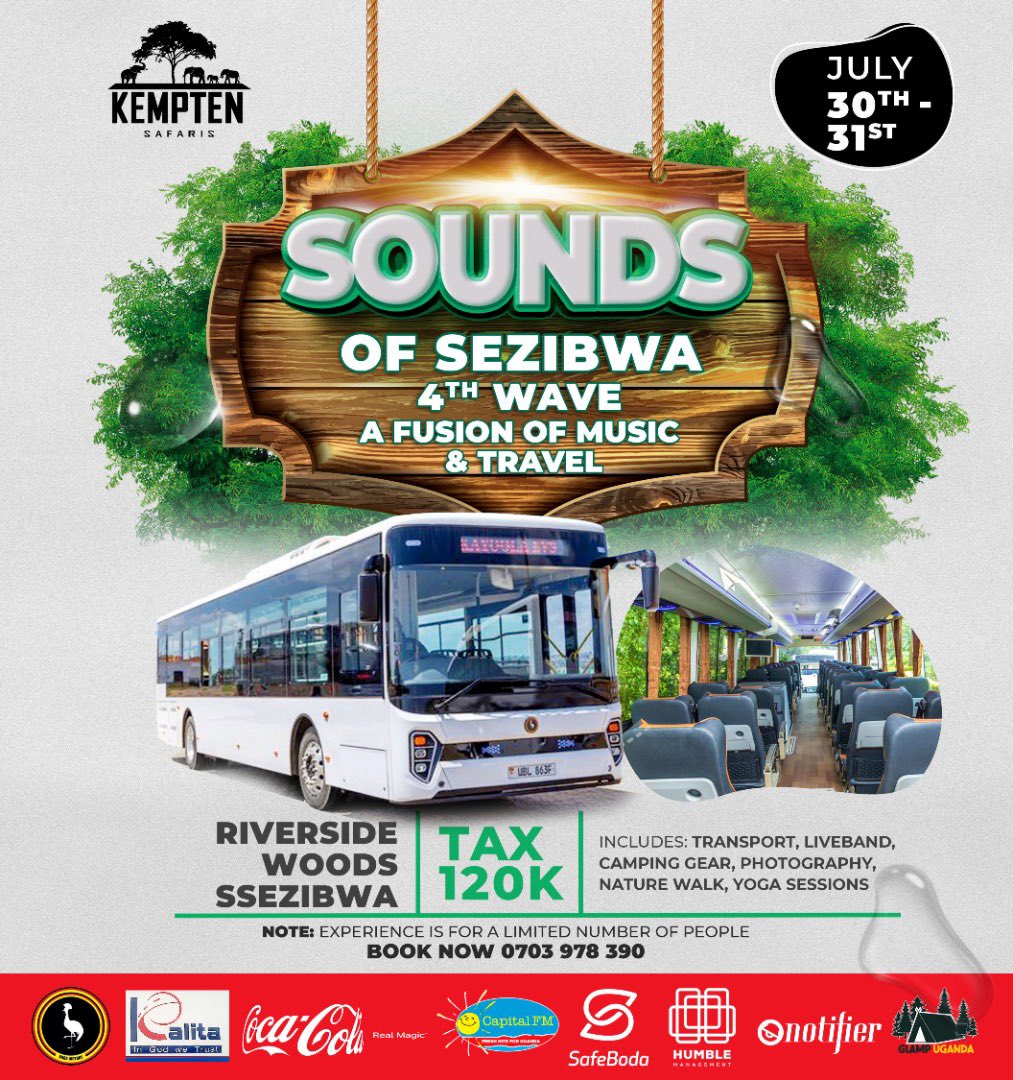 KemptenSafaris's tweet photo. Travel in comfort with the Kira Electric Bus to #SoundsOfSezibwa. https://t.co/LuBmo3vEew