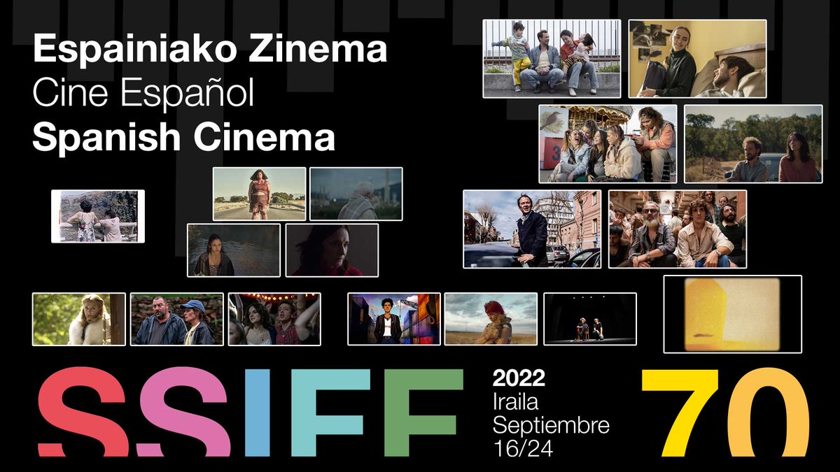 #70SSIFF #CineEspañol 🎞️ 18 títulos de producción española podrán verse en #SecciónOficial, #NewDirectors, #Zabaltegi-<a href="/Tabakalera/">Tabakalera</a>, #Perlak y Velódromo. 

<a href="/fernandofranco_/">fernando franco</a>, <a href="/MikelGurreaDir/">Mikel Gurrea</a>, @PilarPalomero y Jaime Rosales competirán por la #ConchadeOro. 

tinyurl.com/70SSIFF-CineEs…