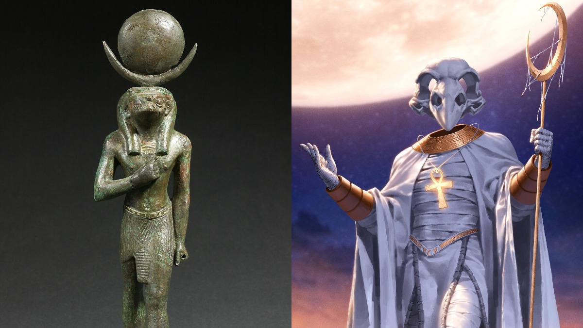 SuperFullMoon1's tweet photo. Khonsu - Egyptian god of the Moon. His name means "traveller", and this may relate to the perceived nightly travel of the Moon across the sky. Along with Thoth he marked the passage of time. Khonsu was instrumental in the creation of new life in all living creatures. 
$SFMOON https://t.co/heABPJShUR