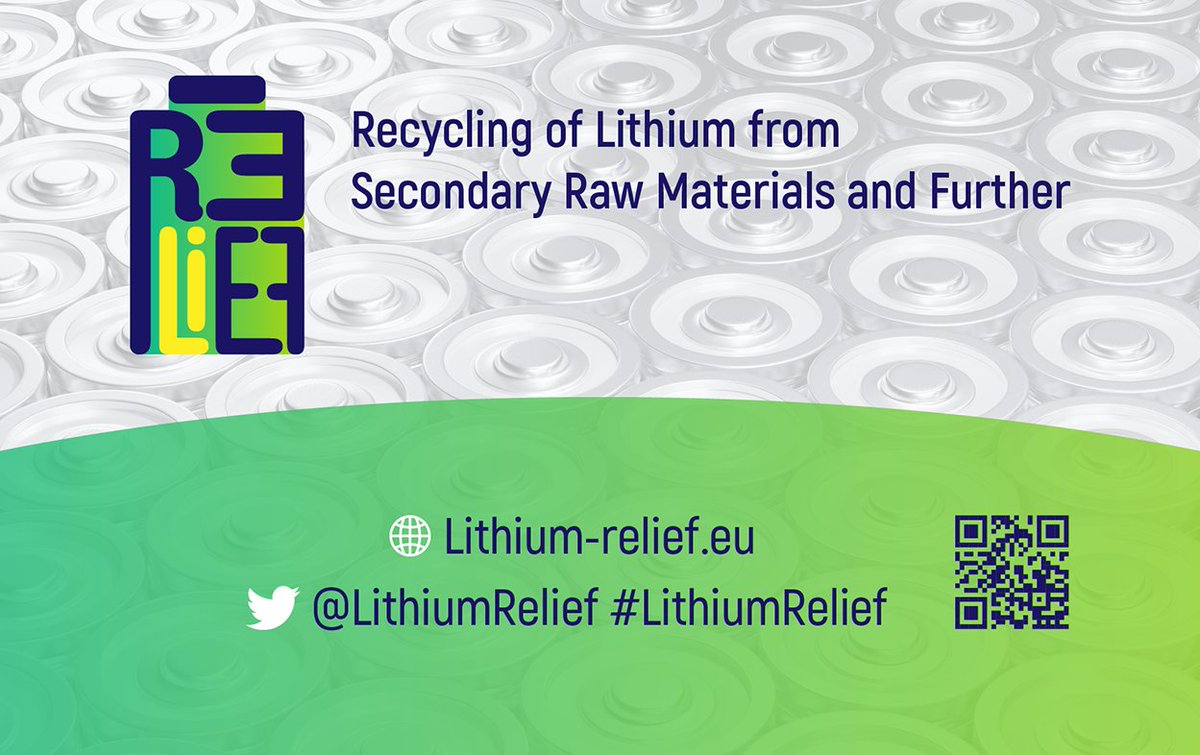 A new lease of life for previously unrecovered #Lithium in #batteries through innovative #recycling. 🚀The new EU research project RELiEF has just been launched by the 13 consortium partners! 👉lithium-relief.eu