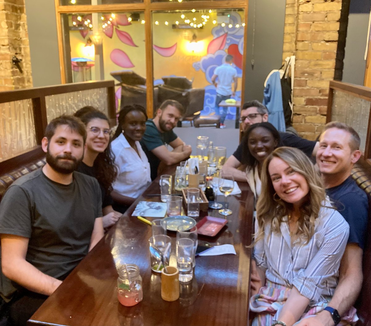 AngelaParkerFIT's tweet image. BIG joy comes from connecting with brilliant, kind, courageous, and aware people from all over the 🌍
Enjoyed 🍣 in Dublin with 🇮🇹>🏴@thedigicat 🇺🇸>🇮🇹@jmayer 🇳🇬>🇨🇭@segilola_m 🇵🇱@SebaWitowski 🇨🇭🇮🇹>🏴@patrick91 🇿🇼@marlene_zw 🇲🇽🇮🇹>🏴@SardiClaudia
#EuroPython2022