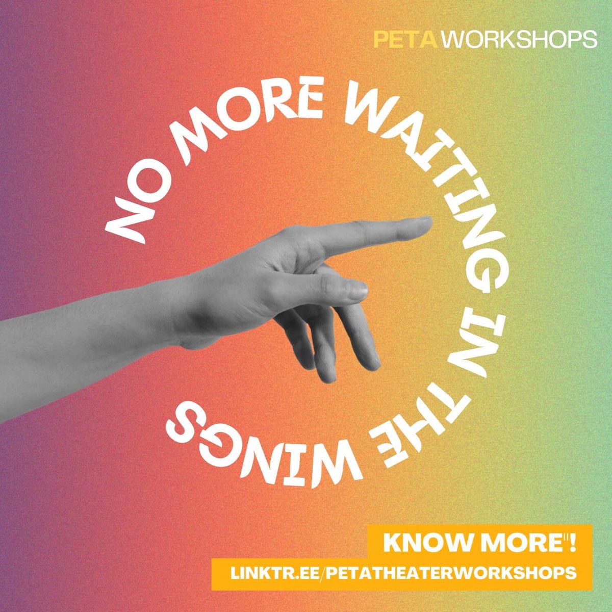 petatheater's tweet photo. No more waiting in the wings! Our workshops are back and you can now experience them in various ways. 

For more information, contact Betita at 0926-406-6858, betitasarmiento@petatheater.com or simply go to this link >> https://t.co/PkbumybjTs

#PETAworkshops https://t.co/ApJm9pprub