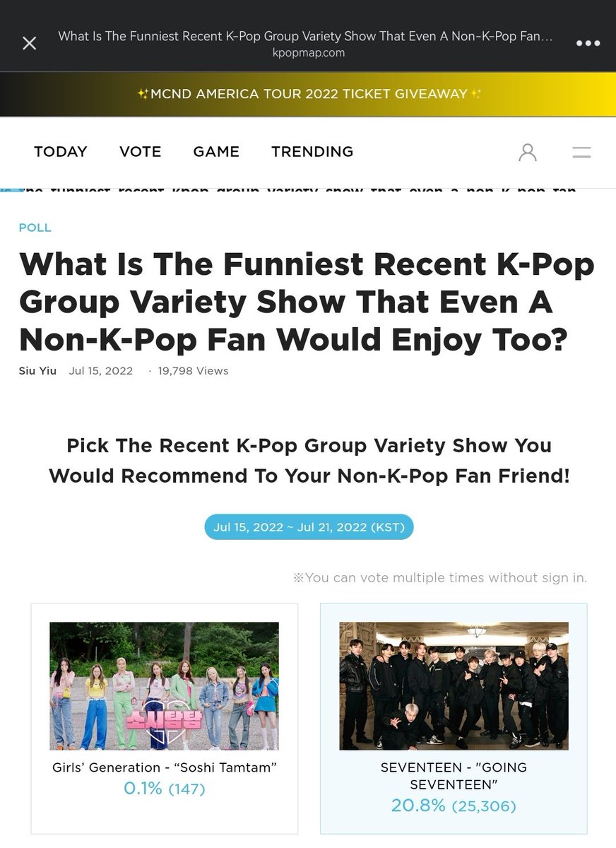 r9wr9wr's tweet image. HELLO, CARATS! KINDLY VOTE FOR GOING SEVENTEEN!

Here's the link : kpopmap.com/what-is-the-fu…