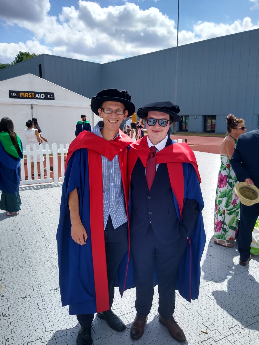 FraserWSmith's tweet photo. Congrats @KerriMBailey and @ethanknights on graduating yesterday from your PhDs at UEA. It was great to be part the celebrations! with @StephanieRossit @UEAPsychology https://t.co/CYauCGbT4j