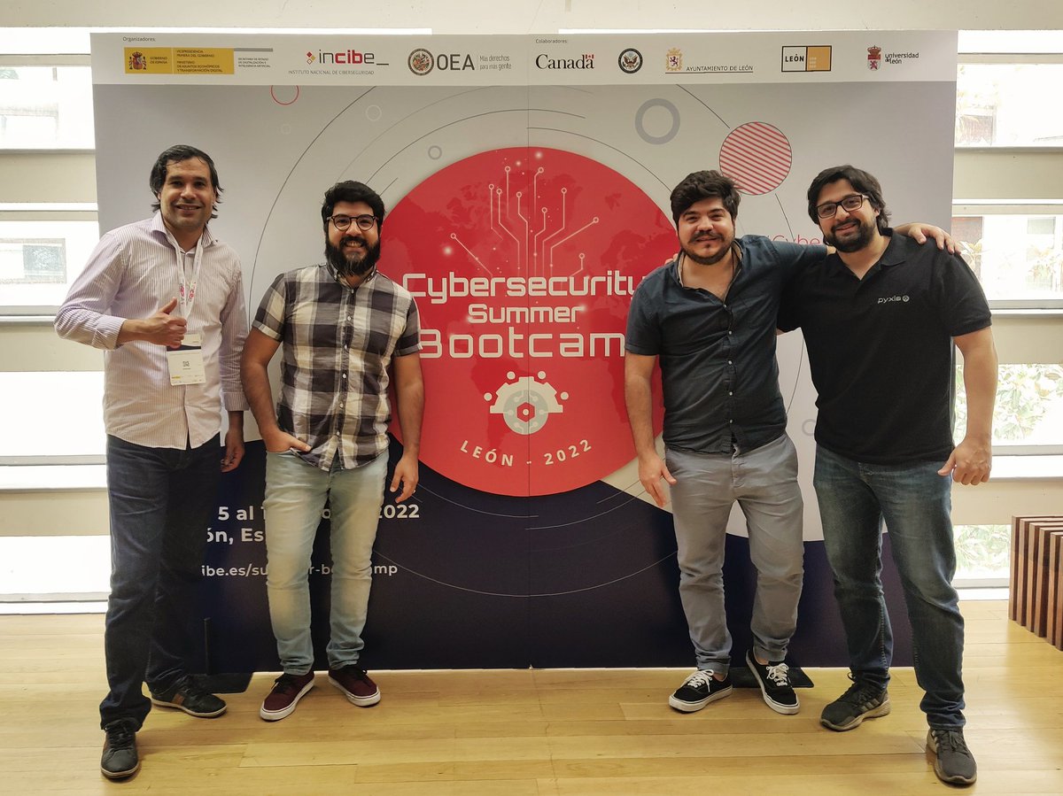 GuayoyoCyber's tweet photo. Termina el #CyberSBC2022 y nos despedimos de la ciudad de León 🇪🇦 que nos recibió muy bien en los últimos días.

Gracias a @INCIBE y @OEA_Cyber 

Esperamos con ansías volver en el 2023 🚀👩‍🚀👨‍🚀 https://t.co/n6QDEQTV1v