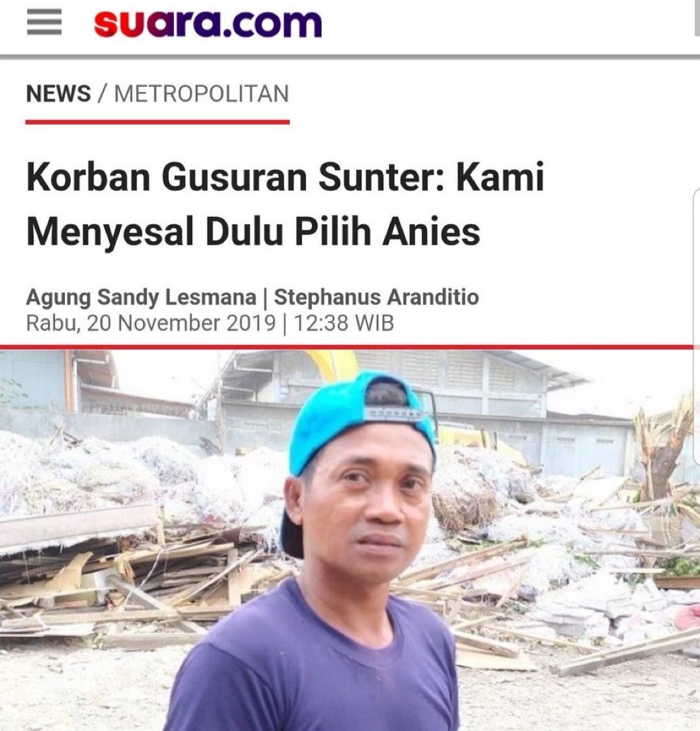 Penyesalan selalu datang nya diakhir masa jabatan si <a href="/aniesbaswedan/">Anies Rasyid Baswedan</a> kedepan nya jgn terulang lg ya pak agus sandy..