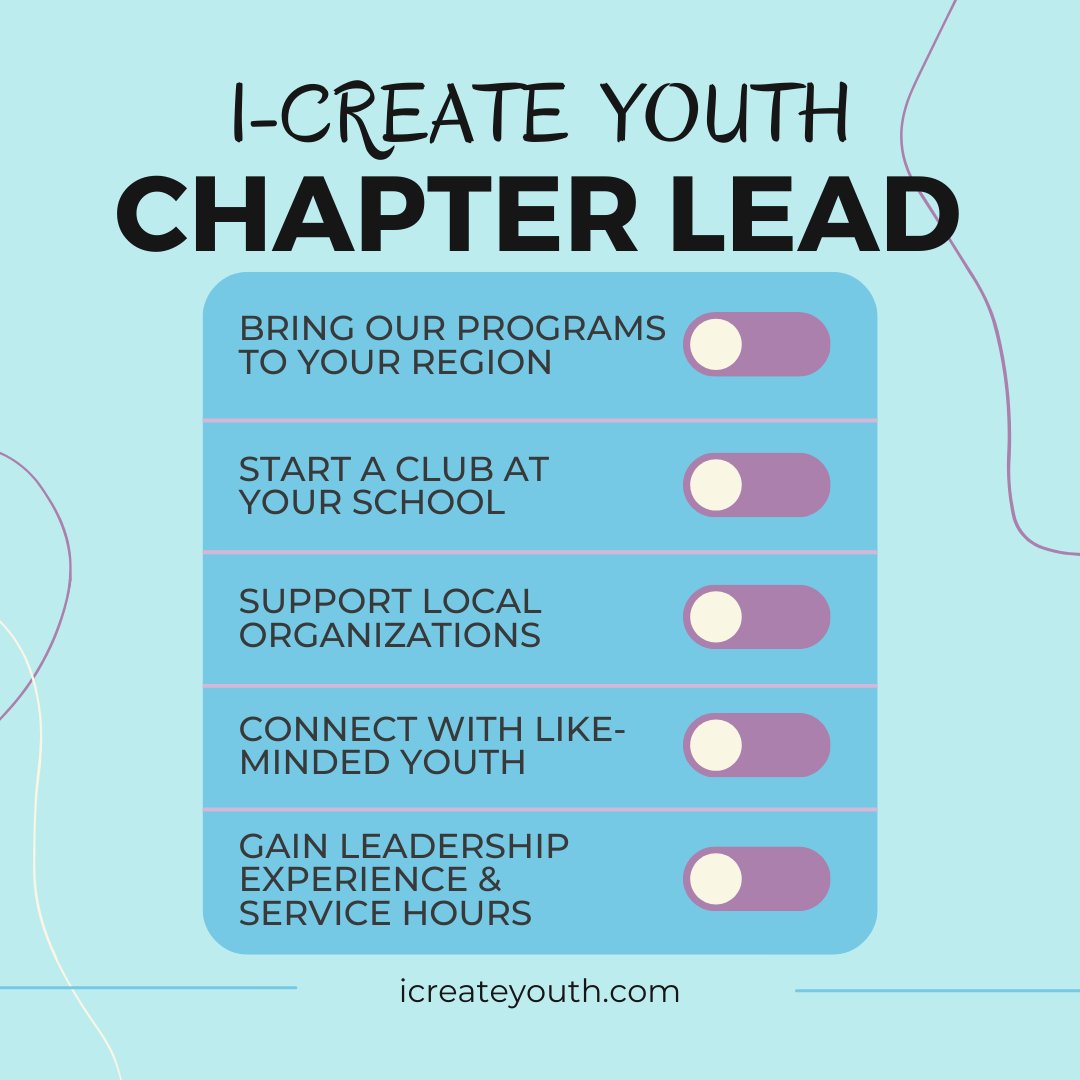 I-CREATE YOUTH | #DISABILITYRIGHTS (@icreateyouth) on Twitter photo JOIN US as a chapter lead! we will provide all program resources to kickstart a chapter of <a href="/icreateyouth/">I-CREATE YOUTH | #DISABILITYRIGHTS</a> in your school or regional community.
applications are OPEN! find out more at icreateyouth.com/join-us.
#opportunity #youthorganization #application JOIN US as a chapter lead! we will provide all program resources to kickstart a chapter of <a href="/icreateyouth/">I-CREATE YOUTH | #DISABILITYRIGHTS</a> in your school or regional community.
applications are OPEN! find out more at icreateyouth.com/join-us.
#opportunity #youthorganization #application