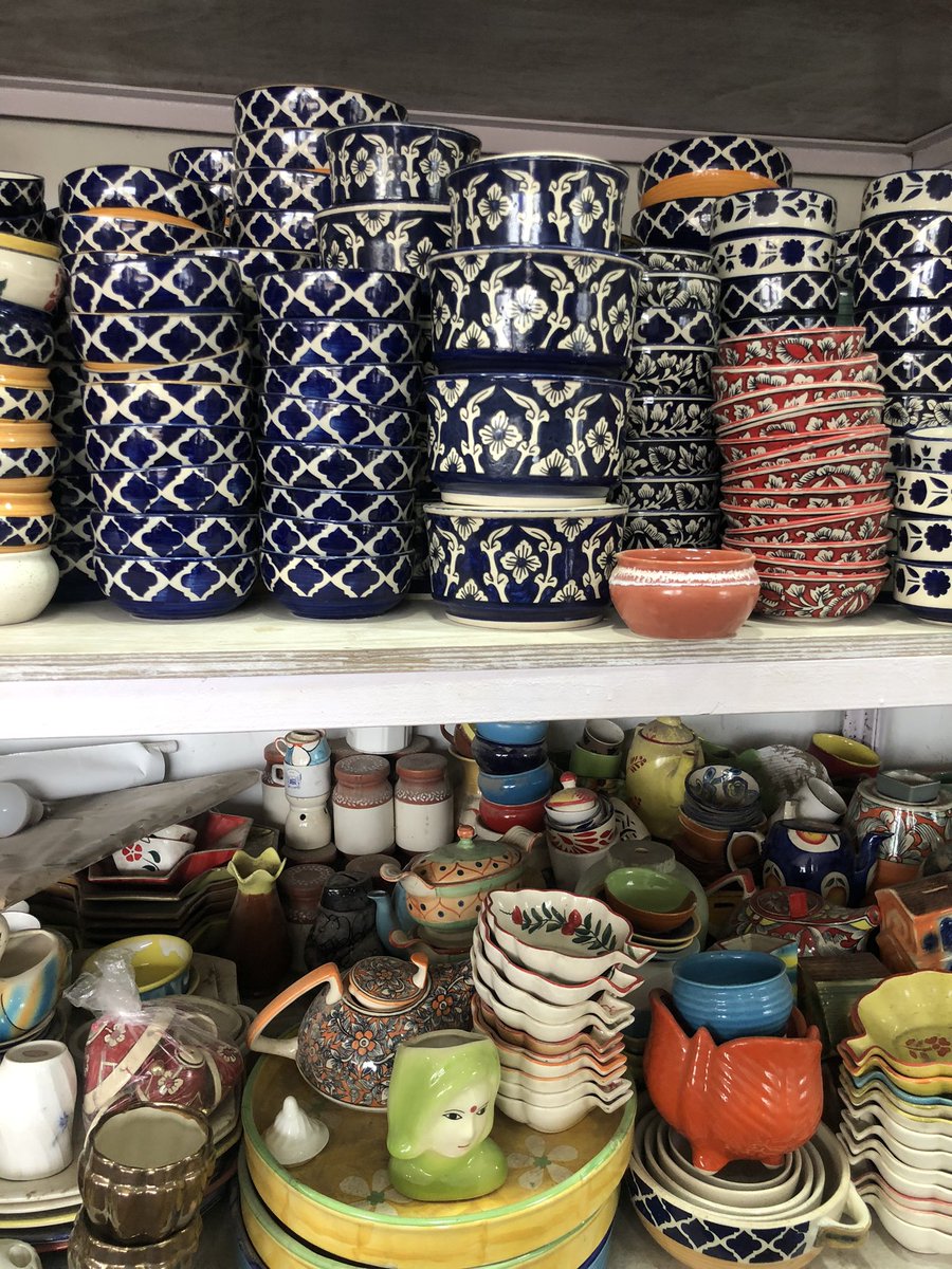 Loved the drive to #khurja Picked up some amazing deals. The #pottery #stoneware #mughalprints #bluepottery  all important aspects of Khurja economy