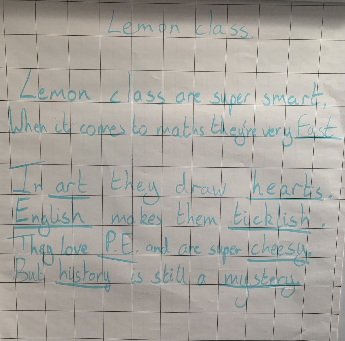 MrsScottBF's tweet photo. Fantastic nonsense poem by Lemon class! 🤣 @HeadBeechfield @BFS_Watford https://t.co/hSsLrNRWym