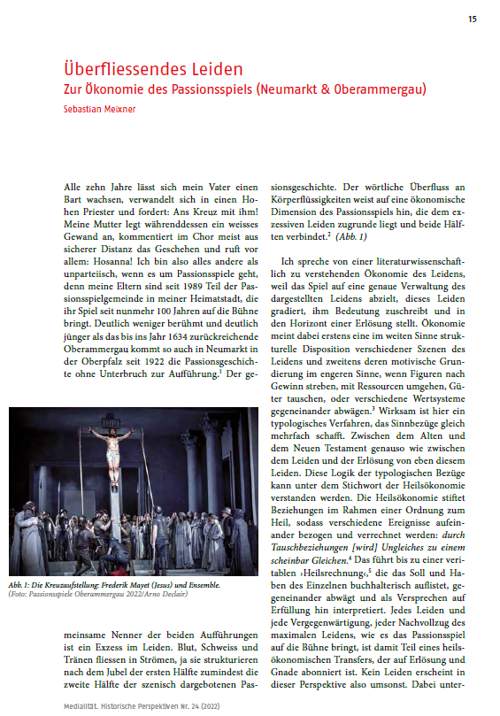 ZMediologie's tweet photo. Sneak Peek zum Beitrag von S. Meixner über d. #Ökonomie d. Überflusses im #passionsspiel #Oberammergau und Neumarkt im #ZHM Newsletter. Stay tuned! @uzh_ds #medievaltwitter #Mediävistik https://t.co/TMzR1F4e55