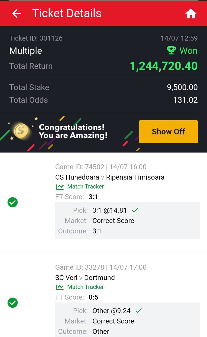 COMRADE65519267's tweet image. Take your time to see this. If I could win this you can win more. @300_ODDS1 has really been amazing. This was the games I purchased yesterday afternoon all came in successful #LabourChallenge