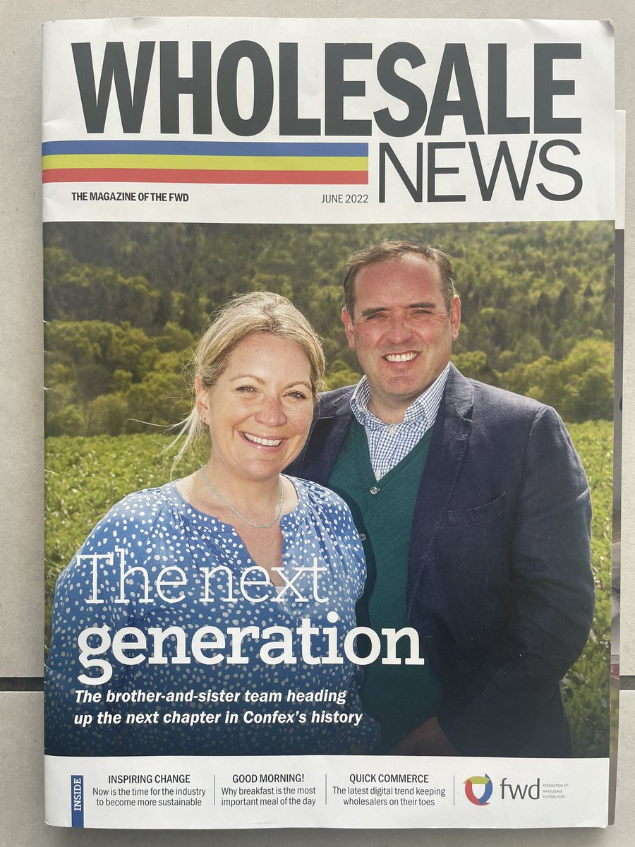 Tomhfender's tweet photo. Great focus on @confexltd in @Wholesale_News - Tom G &amp; Jess D outlining their vision for the future, with data lying at its heart. The Confex Data Insight service is operated by @pepin_tanya ‘s @TWCGroup - and the service is going from strength to strength #Data #wholesale https://t.co/gLsvFo6dFd