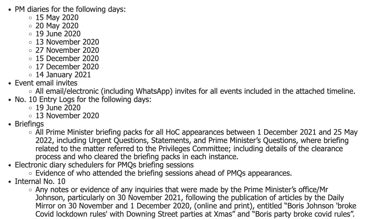 nedsimons's tweet photo. The privileges committee has written to Boris Johnson asking him to turn over a lot of documents including diary entries https://t.co/0VDyfV8UVM