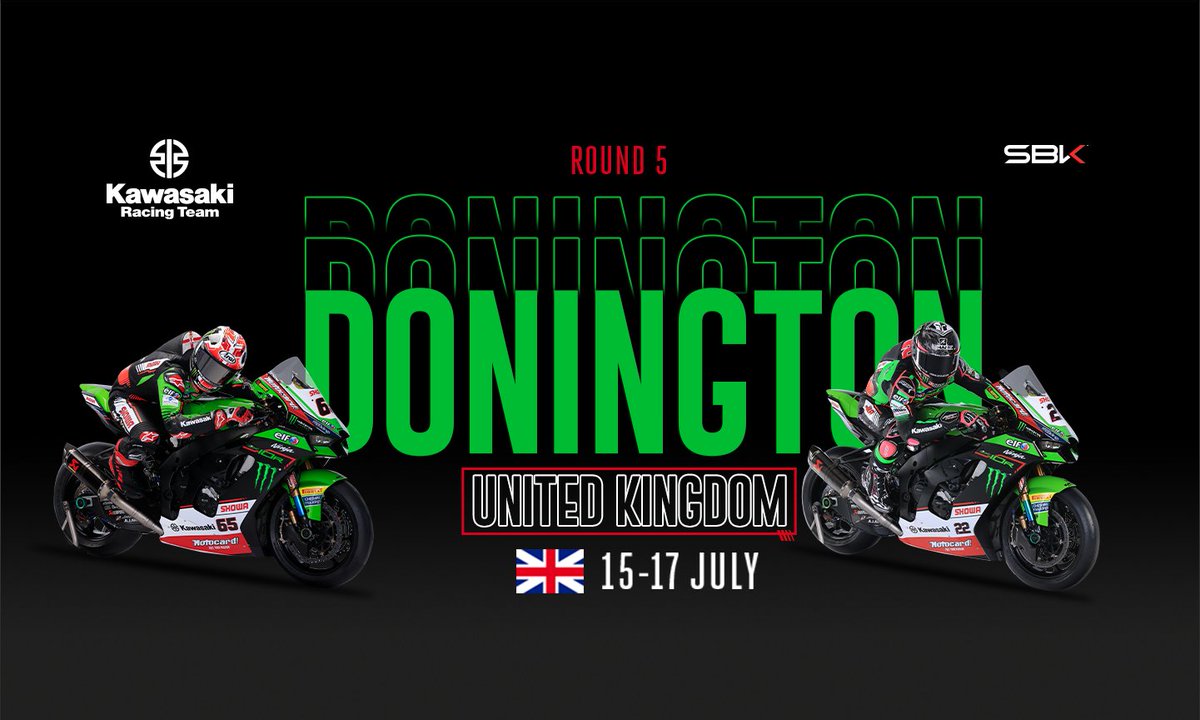 Kawasaki_Italia's tweet photo. 🏁 La #Superbike sbarca questo weekend nello storico e impegnativo circuito di #Donington. L'assalto al mondiale 2022 entra nel vivo! 

#ForzaKawa 
#GBRWorldSBK 🇬🇧 https://t.co/QCAbTqn1xP