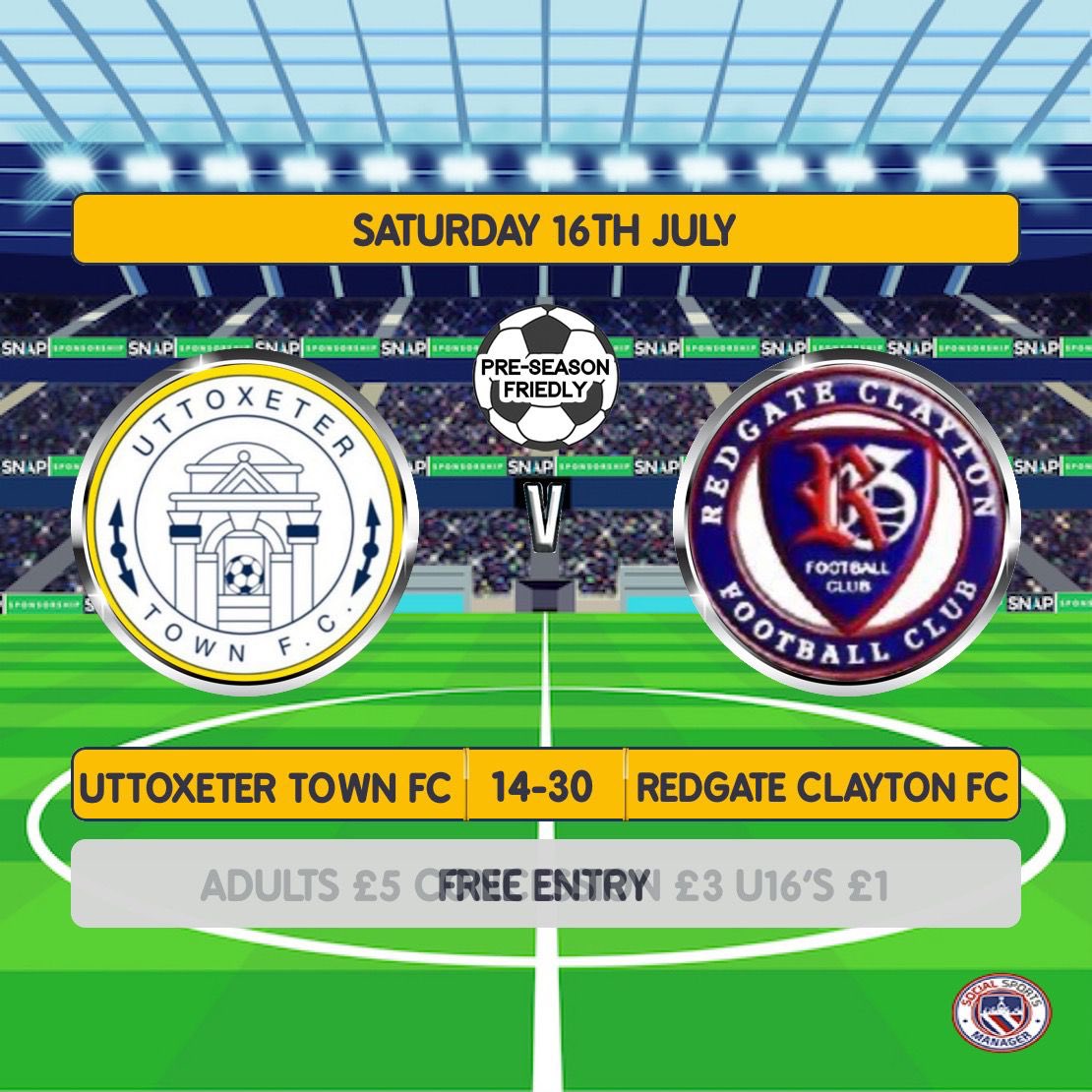Uttoxeter Town FC (@uttoxetertownfc) on Twitter photo Town’s preseason ramps up tomorrow as we take on <a href="/Redgate_C_FC/">Redgate Clayton FC</a> at Oldfields 2.30kick off and free entry for all 💙💛 Town’s preseason ramps up tomorrow as we take on <a href="/Redgate_C_FC/">Redgate Clayton FC</a> at Oldfields 2.30kick off and free entry for all 💙💛