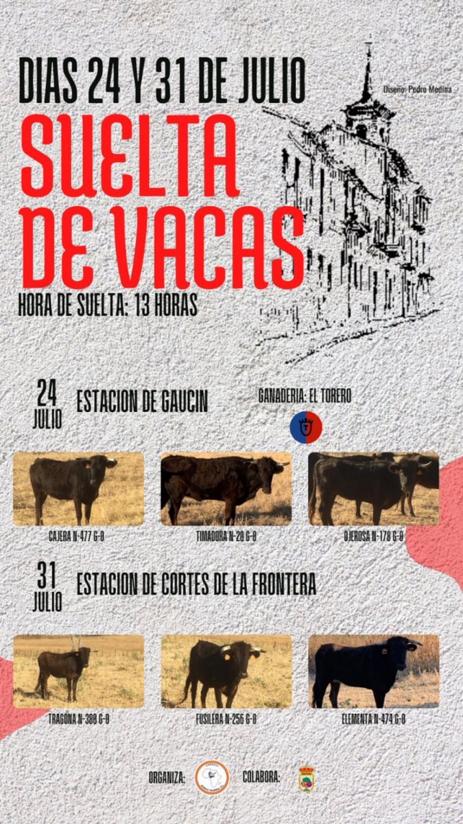 PilarGuerreroo's tweet photo. 👀 ¡ Mira esto ! 👇🏽👇🏽
La suelta de vacas llegan a #ELCOLMENAR . Provincia de #MALAGA
- 24 DE JULIO, 13:00 HORAS
- 24 DE JULIO, 13:00 HORAS
- 24 DE JULIO, 13:00 HORAS
🔥 ¡Pásate!
Organiza:
@africataurina @TorosCortes https://t.co/5YTtLA6wxX