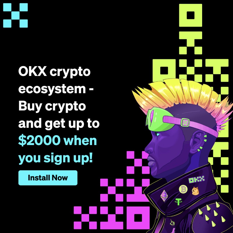 okx's tweet photo. OKX - Staking, Trading, NFT marketplace and Crypto wallet all in one App! 
Install Now!