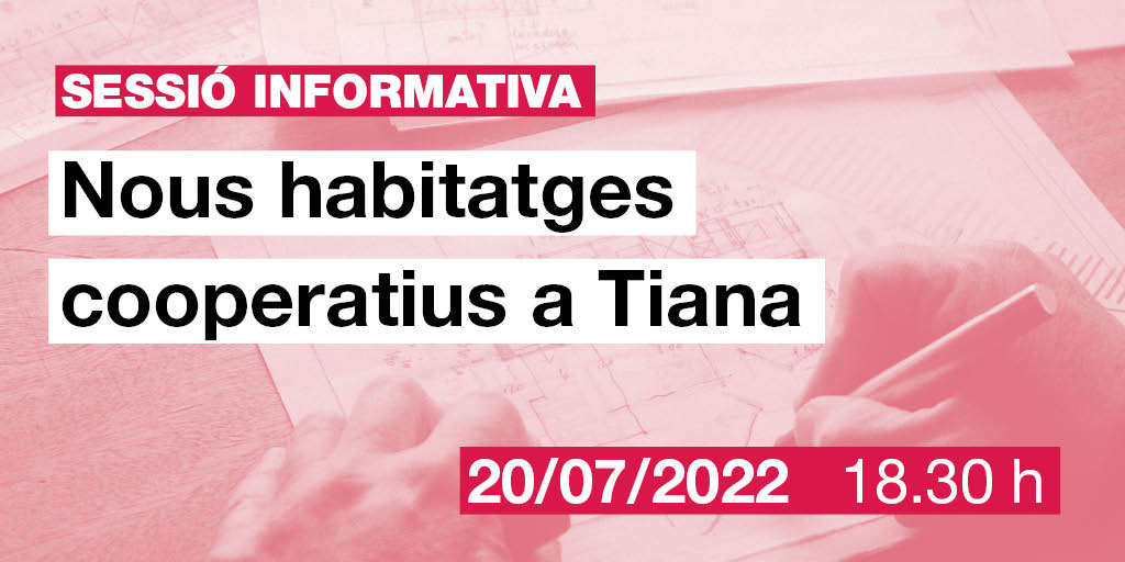 ladinamo_'s tweet photo. [20 JULIOL]

💥Presentació d’un projecte d’#HabitatgeCooperatiu en cessió d'ús en sòl públic i HPO a #Tiana🙋‍♀️

🗣S'explicarà el projecte i com s'està treballant per impulsar el projecte al municipi

🤝Organitzem amb @CaliuHab @AteneuBNord @CoopMaresme https://t.co/kv7opV2yqA