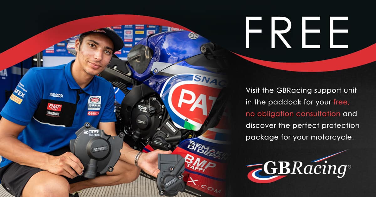 GBRacingEU's tweet photo. Come and find us at @DoningtonParkUK @WorldSBK  this weekend and get a free consultation to discover the perfect protection package for your motorcycle. 💥 #GBRWorldSBK #MotorcycleProtection #BikeParts #TheBestChooseTheBest #FullFactoryForEveryone https://t.co/lcCsQMEwCx