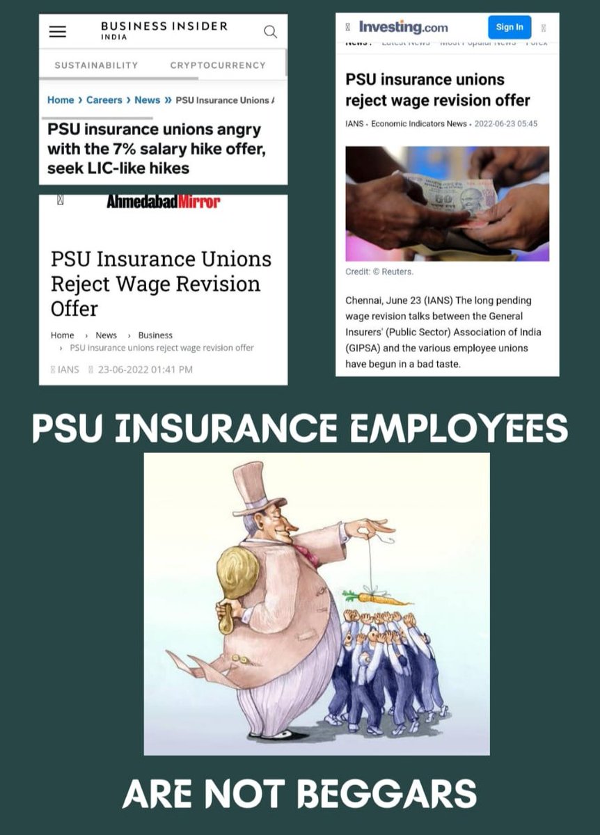 beVocal_India's tweet photo. @narendramodi Respected Sir,
Pls. have some words for PSGIC employees who are struggling for their pending Wage Revision since 1st Aug. 2017.. @DFS_India &amp; @FinMinIndia is unable to resolve this issue till date while Banks &amp; LIC got their due arrears.
Pls. Listen our grievance 😢🙏 @WInsurers https://t.co/a2fpKVGoHf