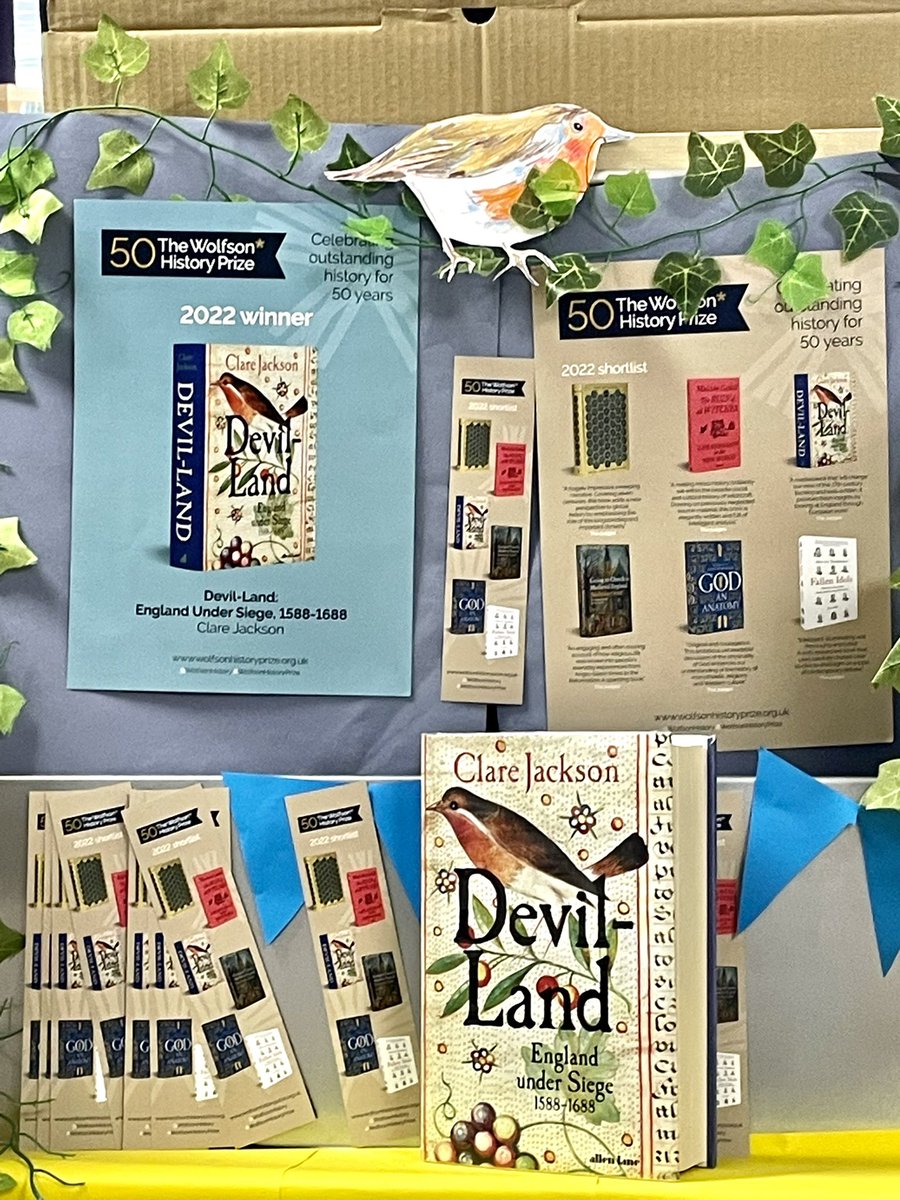 BlackheathLib's tweet photo. Celebrating the @WolfsonHistory @BlackheathLibry @greenwichlibs @Royal_Greenwich @Better_UK @readingagency congratulation to the winner #DevilLand #ClareJackson https://t.co/lazlaZ2WZZ