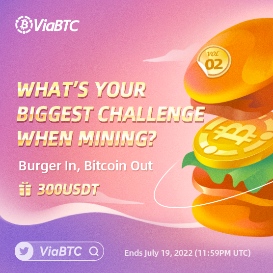 🍔 Burger In, #Bitcoin Out Vol.2

Question: What's your biggest challenge when mining?

Share your answer below to win 💰300 and pro tips from #ViaBTC!

⏩ Follow <a href="/ViaBTC/">ViaBTC</a> 
⬇️ Comment your answer
📷 Add a picture of your burger!

Submission ends 19th July. One entry per person.