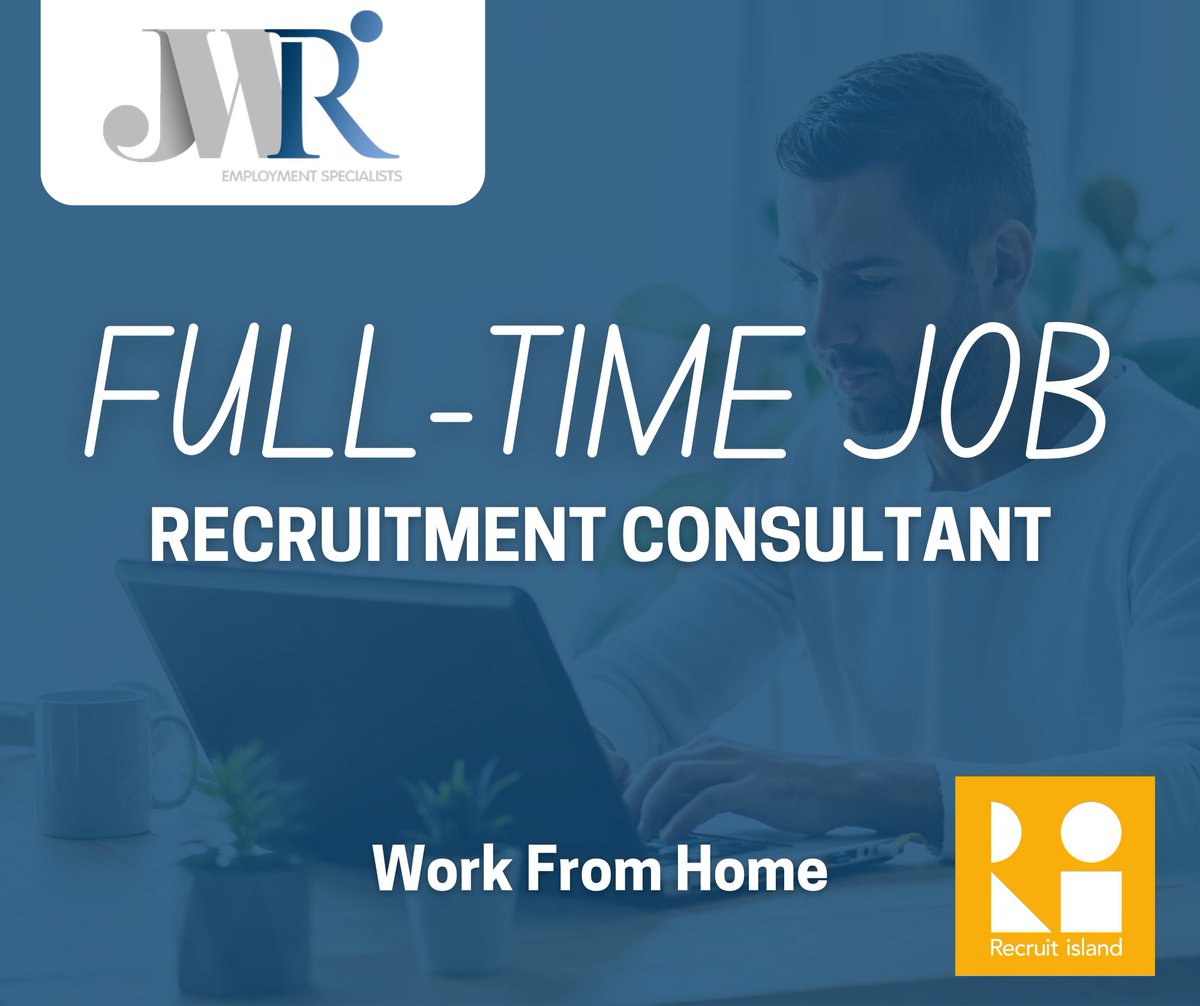 🖥 | Work From Home Job!

JWR Employment Specialists are seeking a Recruitment Consultant to join their team.

Apply for the role here:
bit.ly/3AQ0h1s