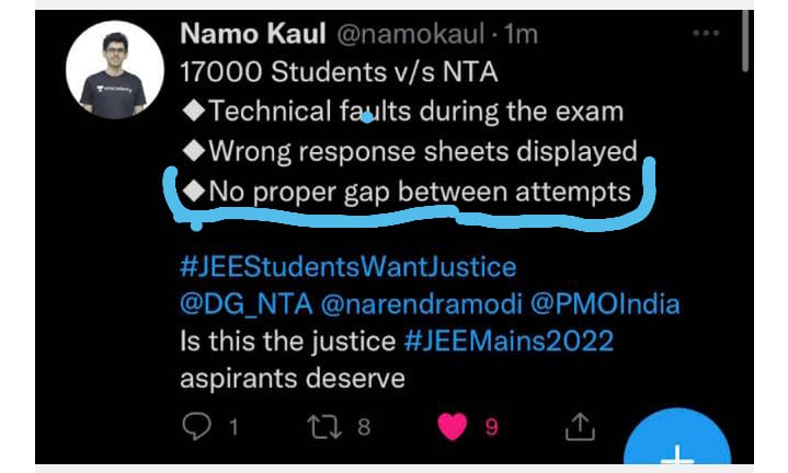 #JEEStudentsWantsJustice 
#WEWANT3RDATTEMPT
@DG_NTA @PMOIndia