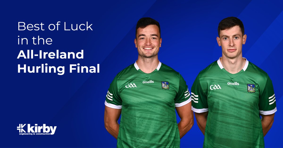 Wishing the Kirby team of Kyle Hayes and Barry Murphy, and the Limerick panel, the best of luck in the All-Ireland Hurling Final this weekend.

#GAA #Hurling #LimerickHurling #LuimneachAbú #PeopleFirst