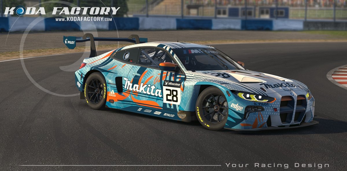 One of the 100+ currently available skins on Patreon:  patreon.com/kodafactory  #iRacing #rFactor2 #ACC #kodafactory #kodasimracingdesign