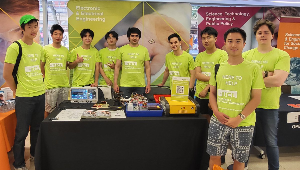 ucleeenews's tweet image. We're #UCLOpenDay ready! 

Come talk to our super friendly undergrad reps about life at EEE and explore our exciting demos. 

We'll be here Friday 15 July and Saturday 16 July, 10am to 4pm. 

See you there! 

#LoveUCL #EngineeringFair @UCLEngineering