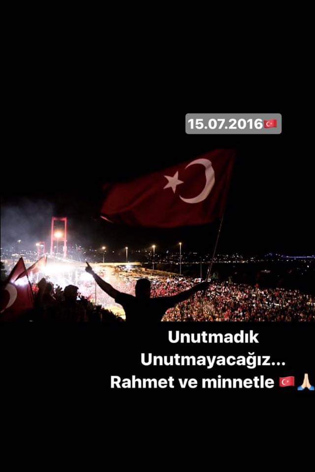 canerbayramoglu's tweet photo. 15 Temmuz, milli iradenin vesayete, cesaretin ihanete, milletin hainlere galebe çaldığı, büyük bir demokrasi mücadelesinin adıdır. Bu kutlu direnişin yıldönümünde, aziz şehitlerimizi rahmet ve gazilerimizi de şükranla yâd ediyorum. Unutmadık, unutmayacağız. https://t.co/mYoWFTVS2L