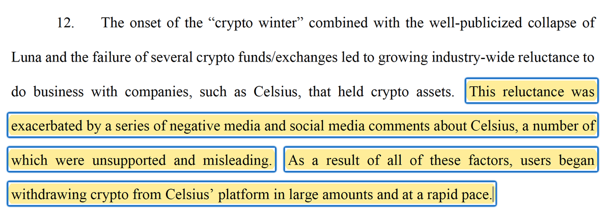 AliDTwitt's tweet photo. Summary of @Mashinsky C11 motion support declaration dated 14/07/2022
CelShortSqueeze @CelsiusNetwork https://t.co/SpaxfsLdxV
