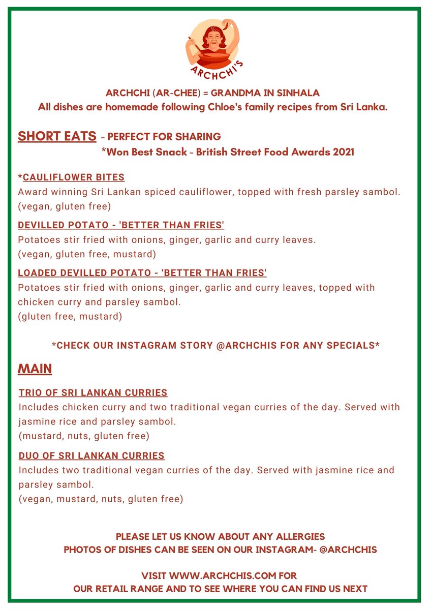 ☀️ Who else is looking forward to trying some Sri Lankan street food this weekend at <a href="/BuxtonBrewery/">BuxtonBrewery</a>?! We are so excited to have Chloe and Mark from <a href="/ArchchiS/">archchis</a>  with us all weekend serving their family recipes!☀️