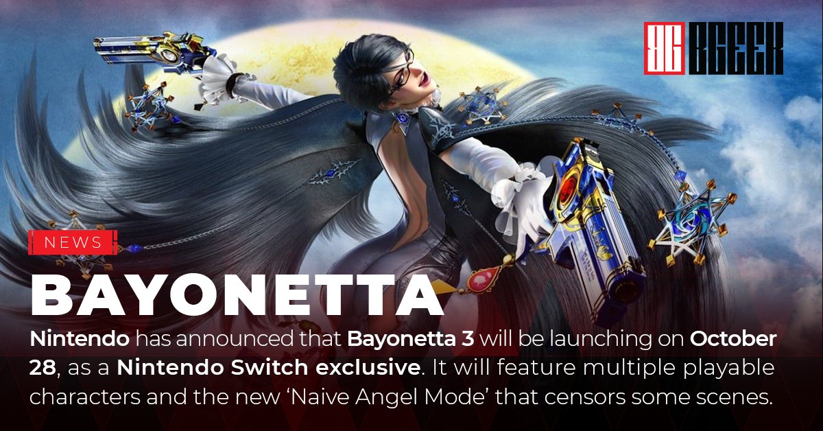 bgeekeu's tweet photo. 🎮 #Bayonetta is back, ladies and gentlemen, and apparently... censored?

#nintendo #PlatinumGames #bayonetta3 #NintendoSwitch https://t.co/HrjhVbRhDs