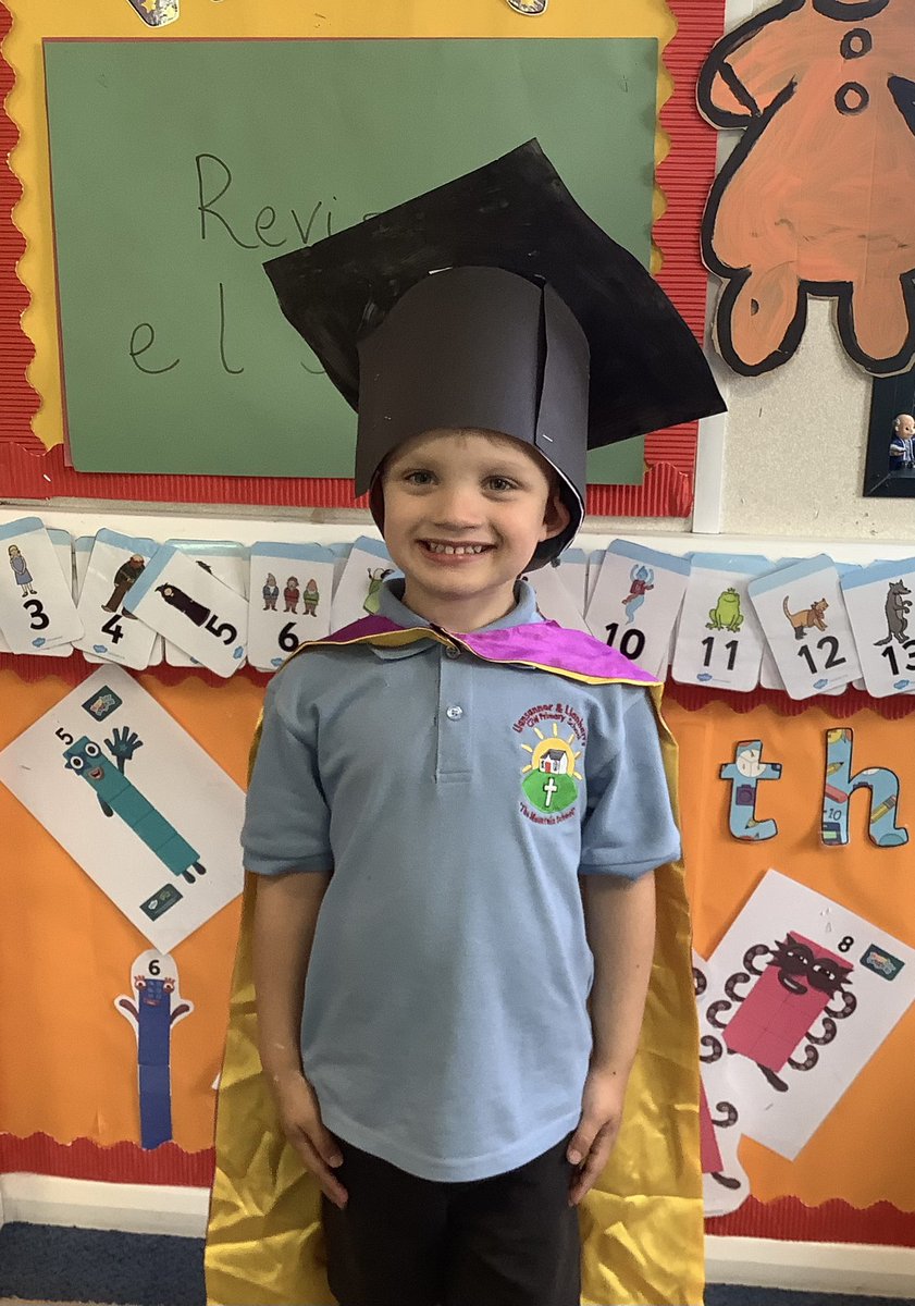 LlansannorPS's tweet photo. Nursery Learners all ready for Reception #ready #graduation2022  #class2122 #llpsamnursery @CSC_FP https://t.co/hSpd06xpYt