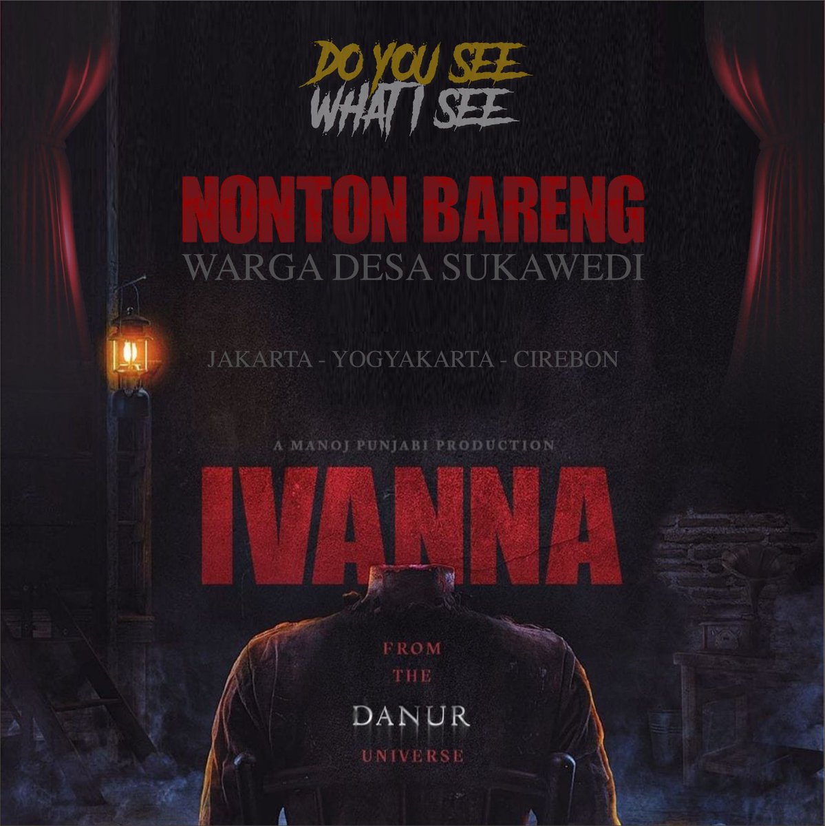 podcasthoror's tweet photo. NONTON BARENG "IVANNA" dan KOPDAR BERSAMA WARGA DESA SUKAWEDI
Jakarta - Yogyakarta - Cirebon
Senin, 18 Juli 2022 (Sore-Malam)

Jakarta: XXI Pondok Indah Mall 1
Yogyakarta:  XXI Sleman City Hall
Cirebon: XXI CSB Mall

TIKET NONTON GRATIS!
Caranya? https://t.co/fSURl4HBIg