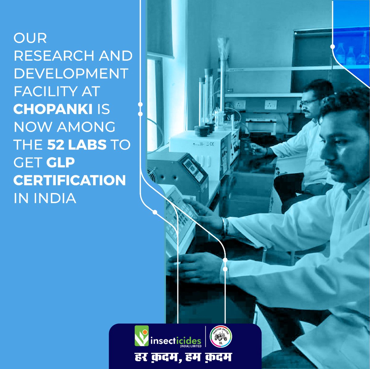 insecticidesltd's tweet image. IIL&apos;s R &amp;amp; D Facility at Chopanki, have got GLP Certification. Chopanki Lab is now one of 52 labs in India to receive GLP certification from the NGCMA. This Certification will add a credibility to the IIL&apos;s research and its findings, globally

#IIL #GLPcertification #Agrochemicals