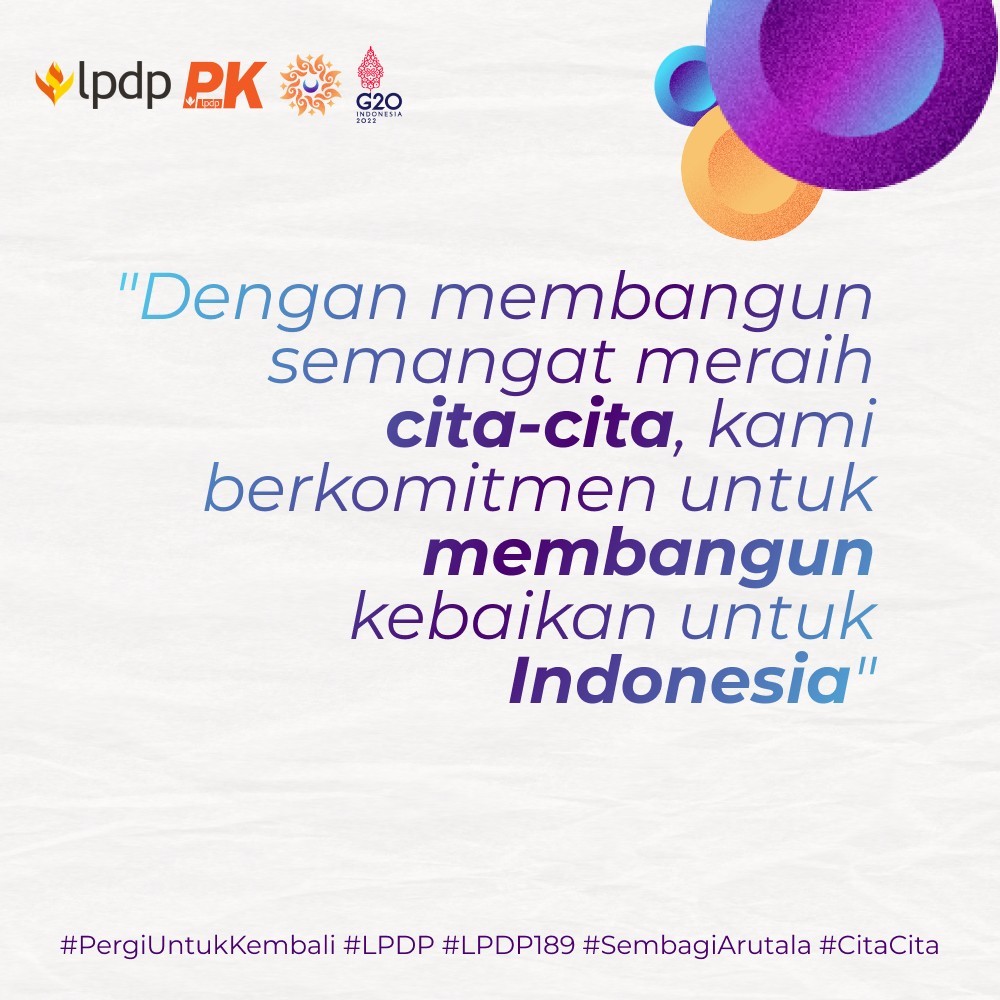 pk189lpdp's tweet photo. Segera hadir!

Program Persiapan Keberangkatan (PK) LPDP Angkatan ke-189.
Dengan semangat meraih cita, kami berkomitmen membangun Indonesia yang lebih baik.

@lpdp_ri
#DiriUntukNegeri #SDMUnggulIndonesiaMaju
#AkuPastiMengabdi #LPDP #PK189 #SembagiArutala #AsakuSinariIndonesia https://t.co/xG8wK5VKYA