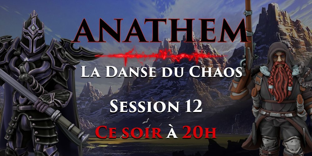 ArcheJDR's tweet photo. On ne le dira jamais assez ... le vendredi soir, à 20h, c'est l'#actualplay #Anathem ! Déjà la 12ème session de notre troisième et dernière saison. Vous passerez faire un coucou à mes joueurs ? 😁
#jdr #jeuderole #jdrlive https://t.co/Ck3YqAlwSY
