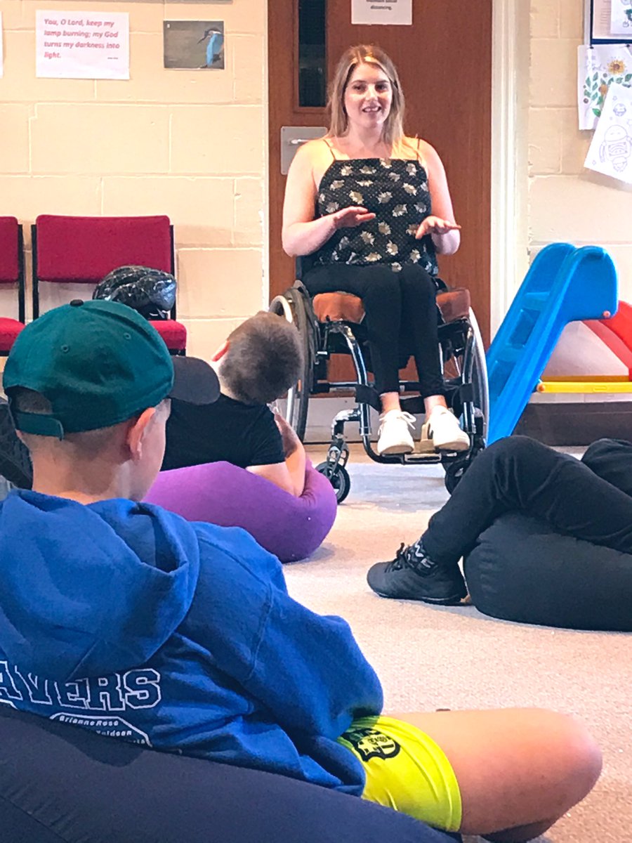 RachelGardnerRA's tweet photo. ‘We all go through tough times. I don’t know why God has not taken away the fact that I’m in a wheelchair. But I know he’s with me every single day. I know he can use me and has great plans for my life.’ @bringtolightpod sharing her story with young people @Stlukeschurchbb https://t.co/eWoHzK3nv3