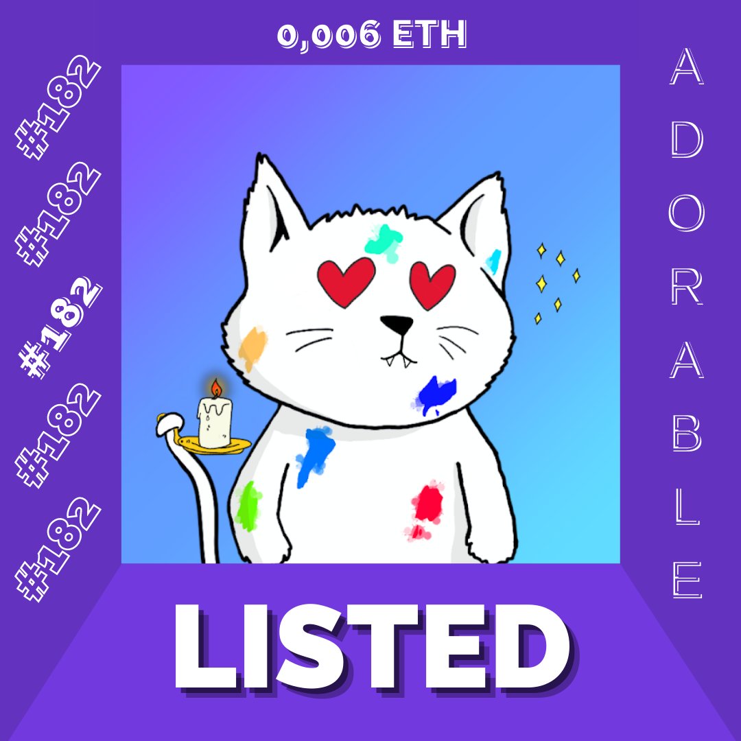 New Adorable Executive Club #Listed #182😻💼

Price: 0,006 #ETH 

Passive money for life, benefits for being a holder,
decision-making capacity in the project, etc.

#Opensea: opensea.io/assets/matic/0…

#NFT #NFTs #NFTCommunity #NFTCollector #NFTCollectors #NFTDrop #NFTShillers