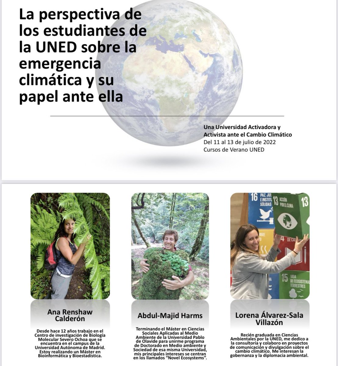 ambientologica_'s tweet photo. Esta semana he tenido el inmenso placer de participar en el #cursoverano #UNED sobre #CambioClimático, ya tradicional en #Ávila🏰 Gracias por dejarnos exponer la perspectiva del #alumnado👩‍💻👨‍🎓🐄#VacaCuadrada😜 https://t.co/kPiHBSLjvJ