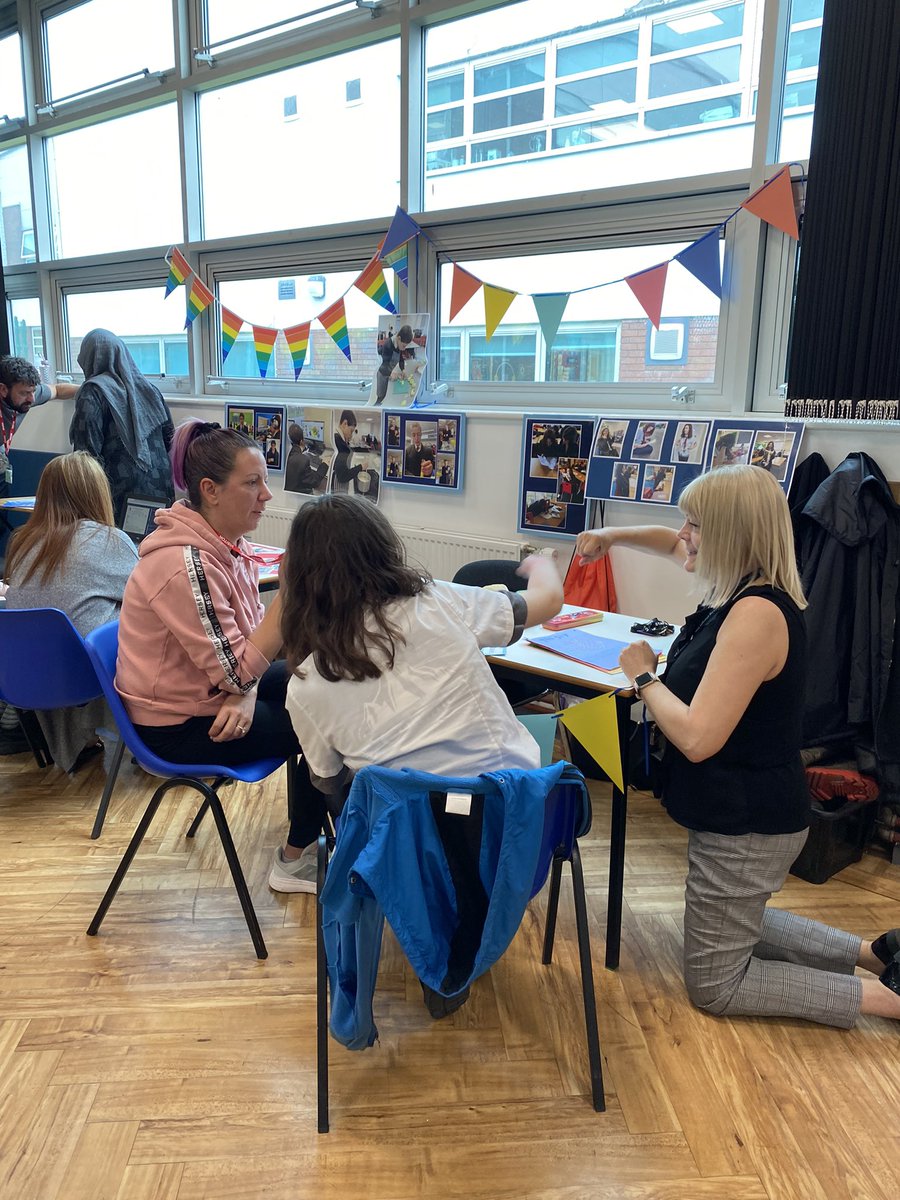 LadybridgeLs's tweet photo. Coffee morning in the Learning Support dept for learners to showcase their successes this last term. Well done to all of them for their achievements this academic year and thank you to parents and teachers for attending. We look forward to seeing what next year brings! https://t.co/SaPUB8knP5
